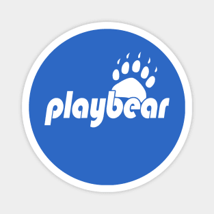 PLAYBEAR by WOOF SHIRT (White Text) Magnet